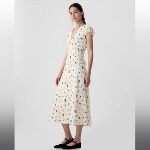 Gap x Doen Collab Floral Midi Dress Size 2 EUC